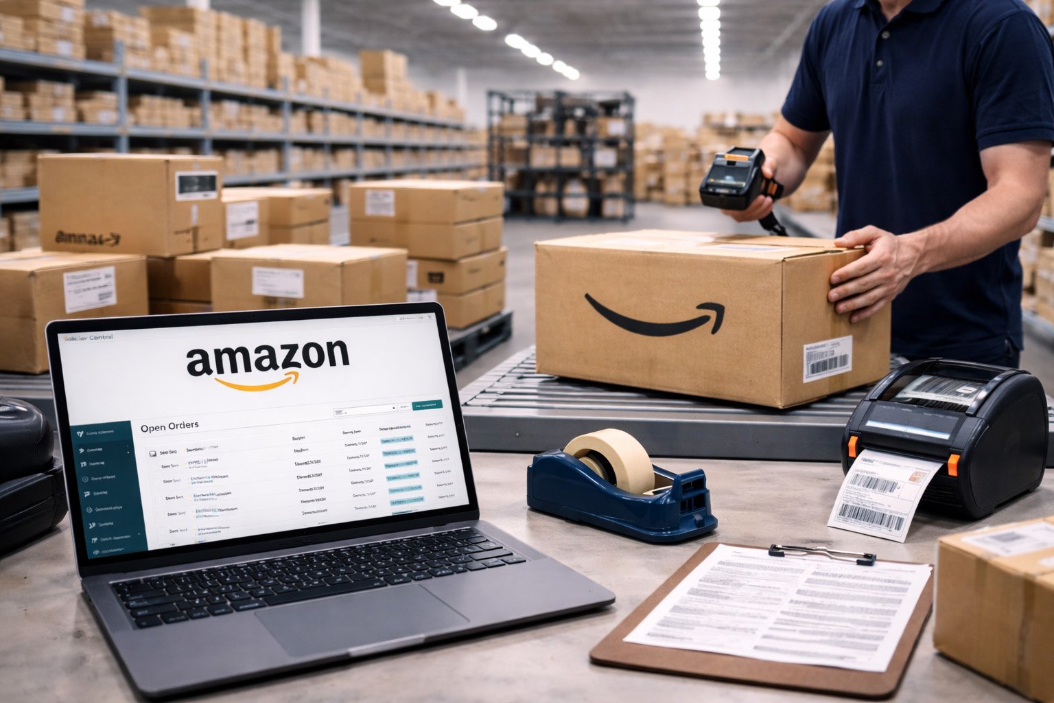 Amazon fulfilment services processing marketplace orders